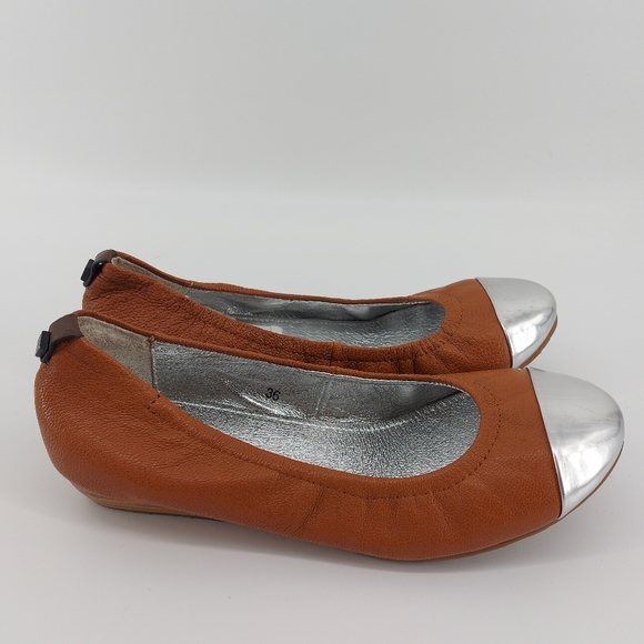RUDSAK Shoes - Rudsak leather ballet flats with silver tipped toes US Size 6 EU 36 Classic